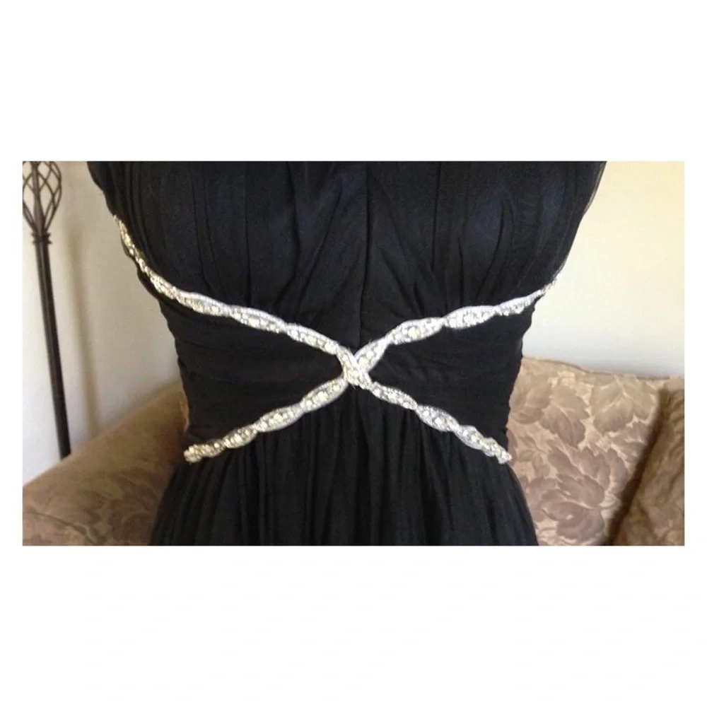 Betsy & Adam Black Formal Halter Dress - Picture 3 of 8